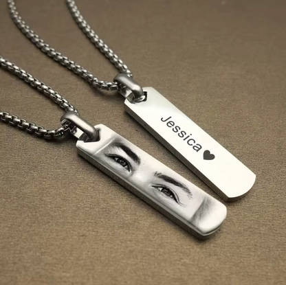 CUSTOM EYES PHOTO NECKLACE